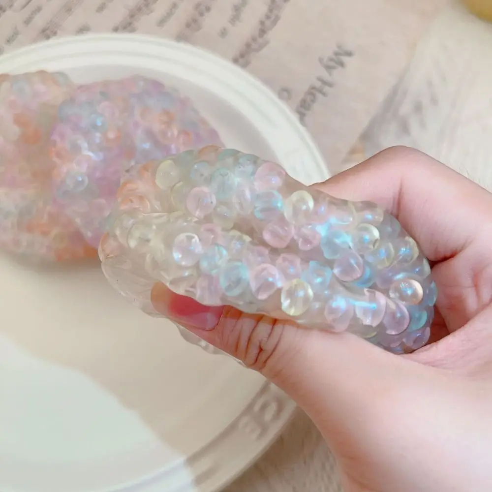 Cute Bead Pearl Squeeze Mochi Ball TPR Pearl Balls Squeeze Stone Squishy Qingti Pulp Pearl Noisy Ball Children