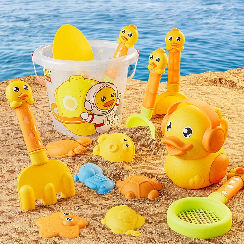 13Pcs/Set Random Color Summer Kids Sand Beach Toys Castle Bucket Spade Shovel Rake Water Tools Set For Kids Toys Fun Shovel Mold