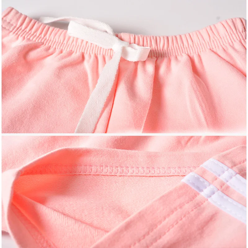 Soft Cotton Boys Girls Shorts for Kids Toddler 1 to 2 3 4 5 6 7 8 9 10 11 12 13 14 Years Side-Striped Casual Loose Sports Shorts