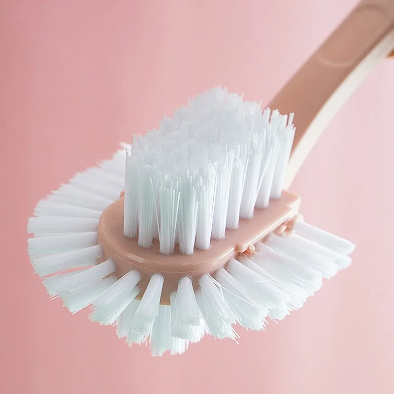 Multifunctional All-round Five-sided Shoe Washing Brush Household Plastic Long-handled Soft-bristle Shoe Brush