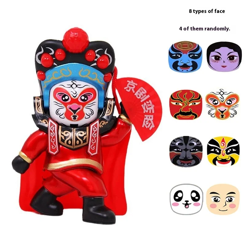 Ópera Chinesa Face Mudando Boneca, Stress Reducing Toy com um rosto mudando em um segundo, Presente criativo para namorada