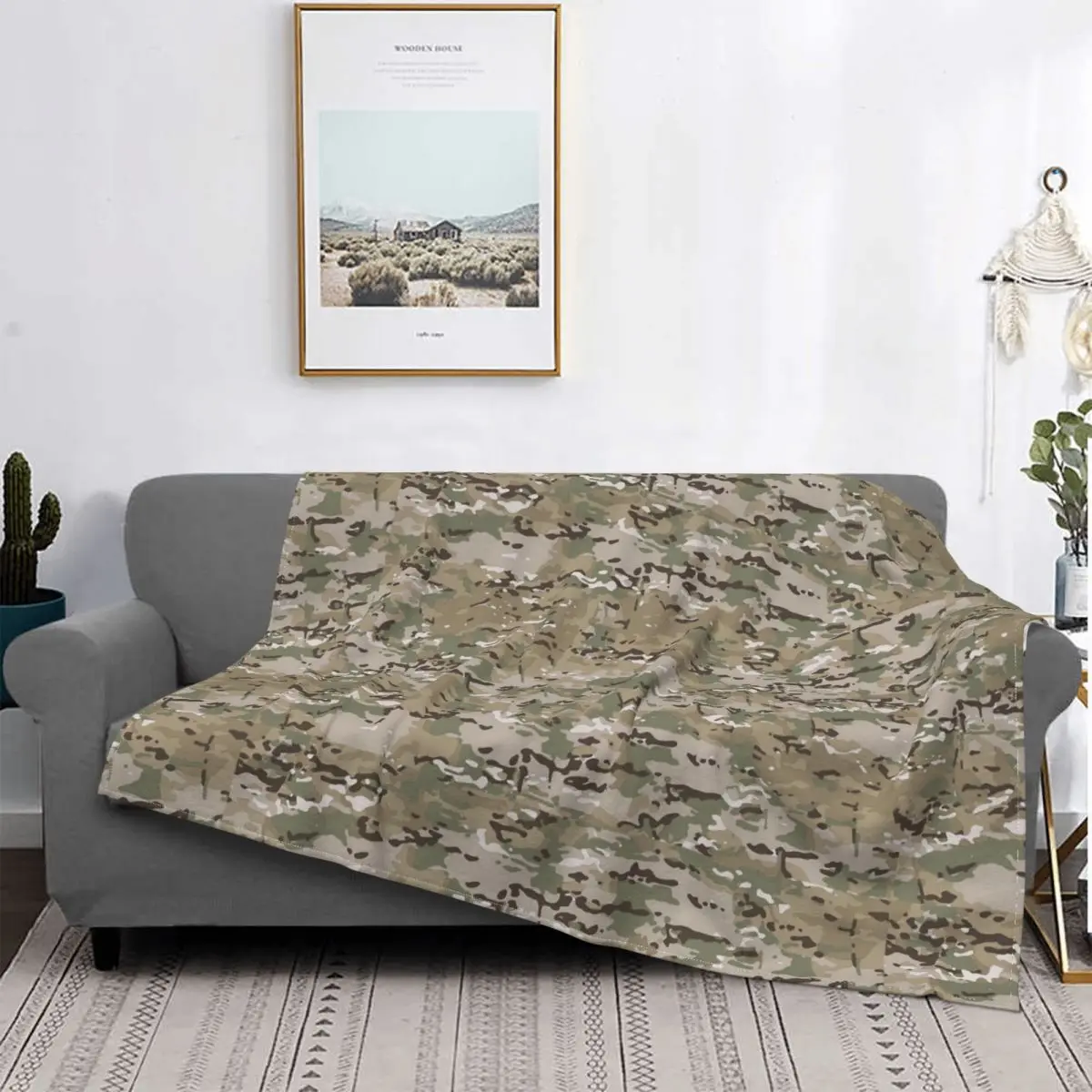 Multicam Blankets Velvet Decoration Camouflage Military Multifunction Soft Throw Blankets for Bedding Office Plush Thin Quilt