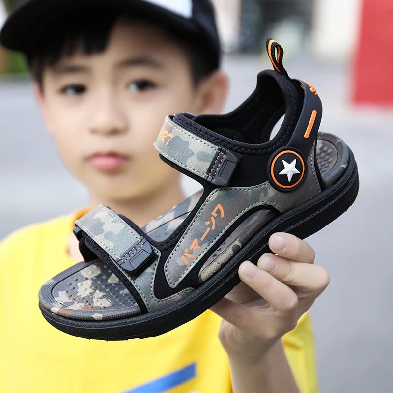

Summer Children's Sandals Boys' Roman Sandals Anti slip Beach Sports Sandals Outdoor Open Toe Water Shoes for Little /Big Kid