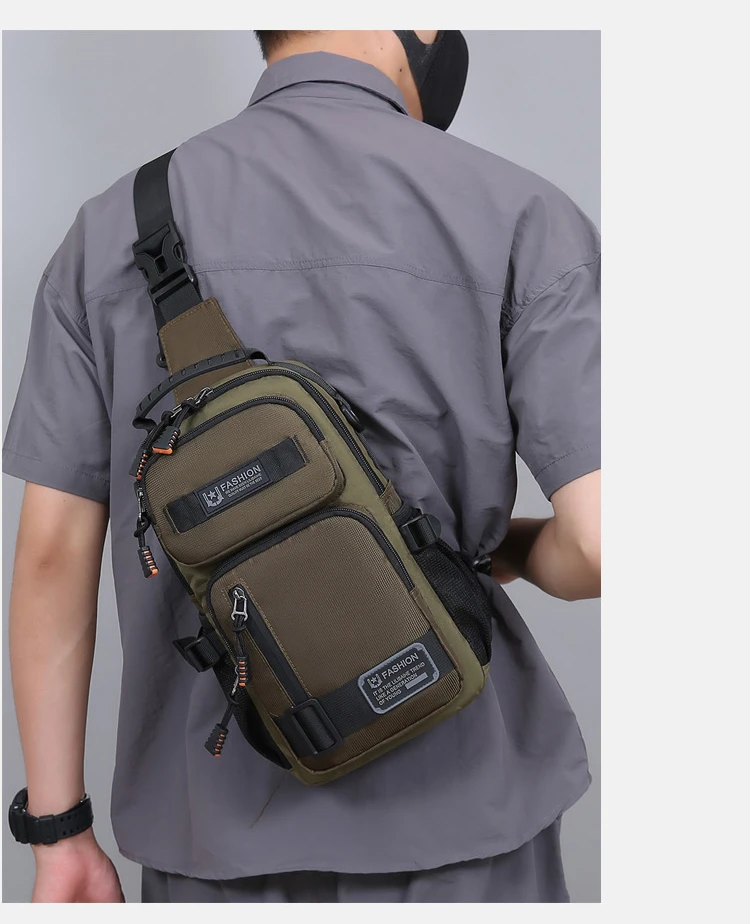 Mode männer Taille Packs Brust Tasche Hohe Qualität Oxford Umhängetaschen Für Männer Mode Lässig Männer Tasche Handtasche Männlichen Brust pack – Detail 21