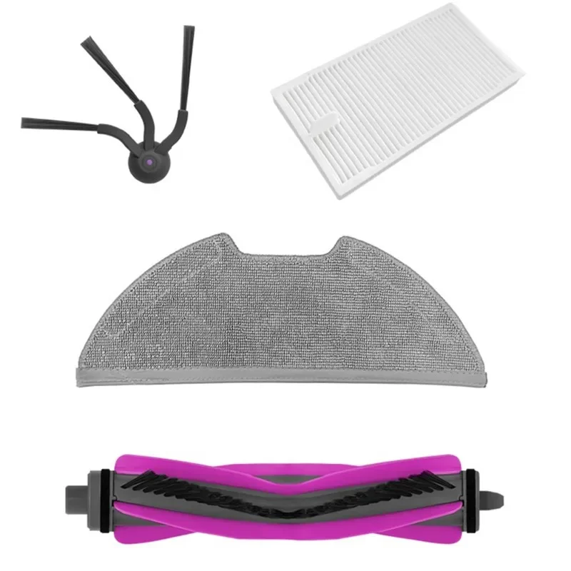 A50Q-Robot Vacuum Cleaner Accessories For Eureka E20 Evo Plus:Replacement Parts Including Roller Brush, Side Brush, Filter& Mop