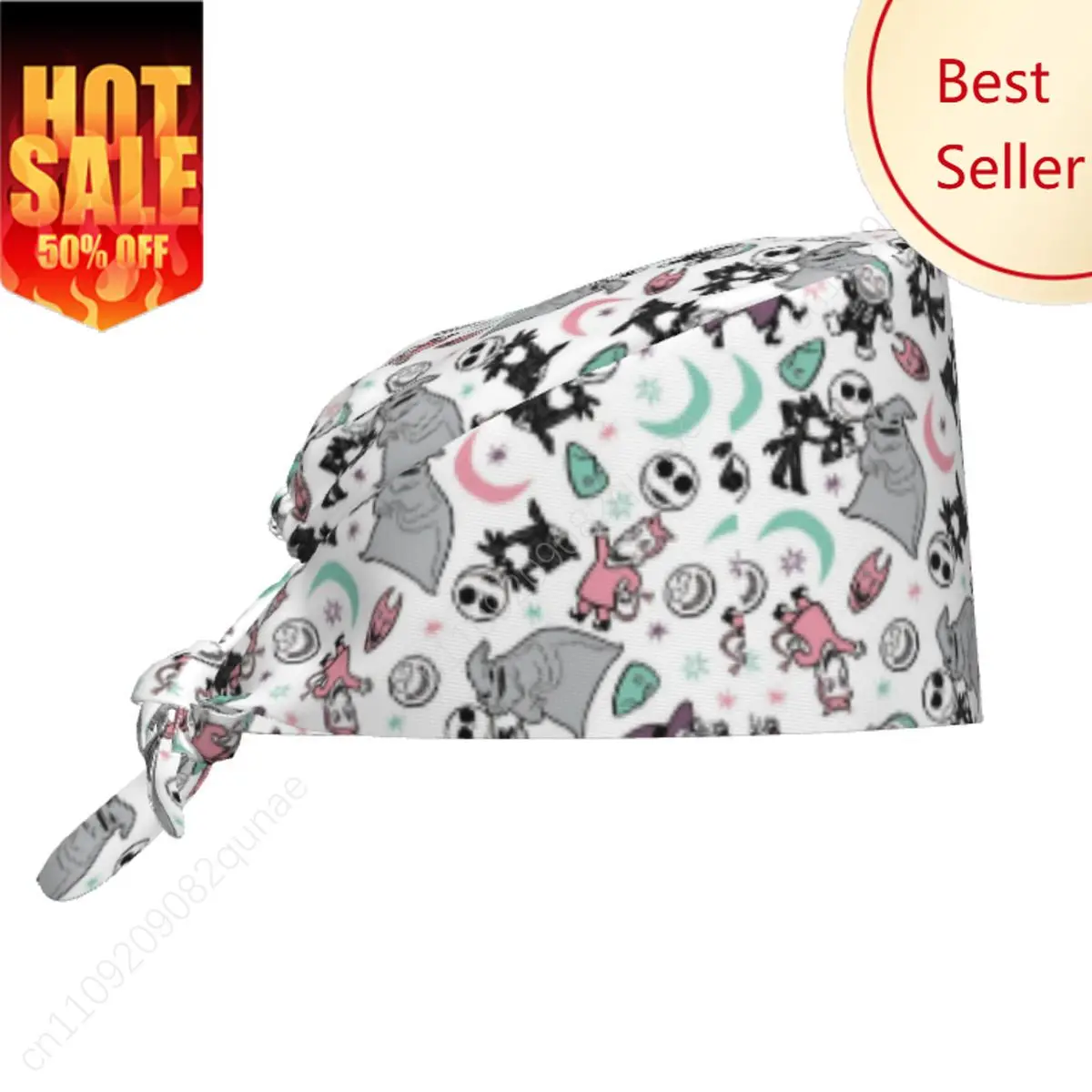 

Custom The Nightmare Before Christmas Working Cap Surgical Hats Men Women Operating Room Cap Operator Hats Lab Works Hat