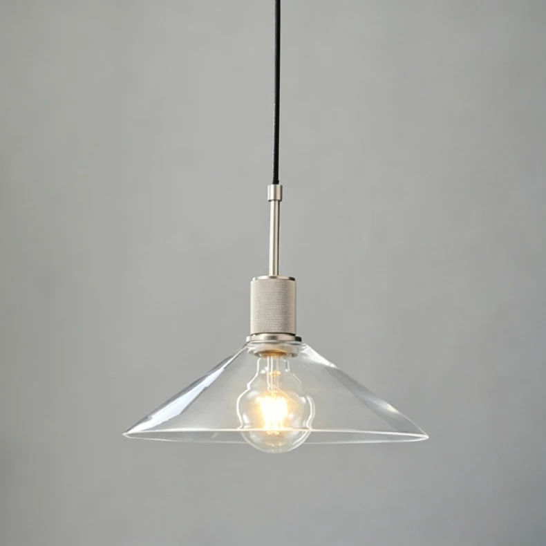 American Retro Copper-Colored Glass Restaurant Chandelier