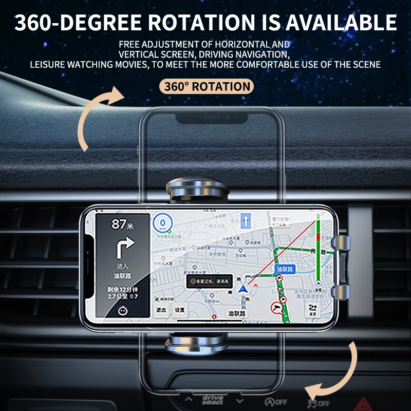 車の携帯電話ホルダー,自動クランプ,iPhoneおよびすべて用のワイヤレス充電器,Android対応,8番目のスマートセンサー,急速充電