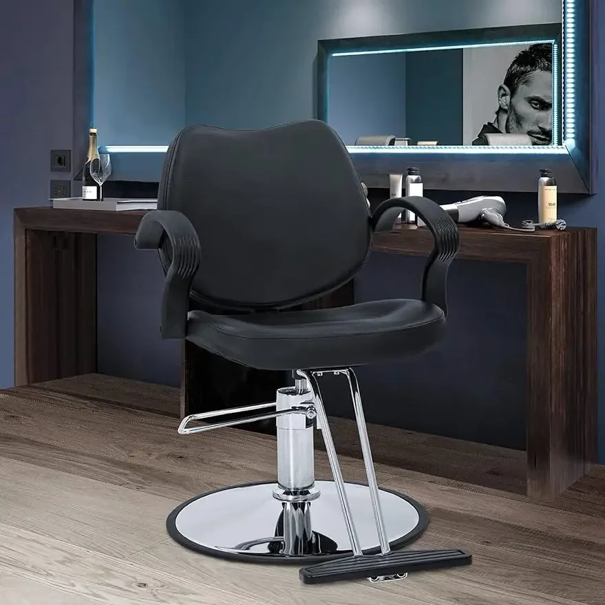 360 Degrees Rolling Swivel Barber Salon Styling Adjustable Hydraulic Beauty Shampoo Hairdressing Chair for Men