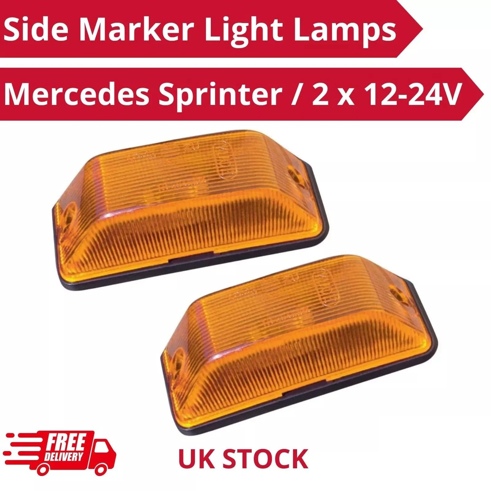 2 Pcs Side Indicator Marker Light Lamp Amber LED Turn Signal Side Marker Light For MERCEDES SPRINTER Car Accessories ﻿