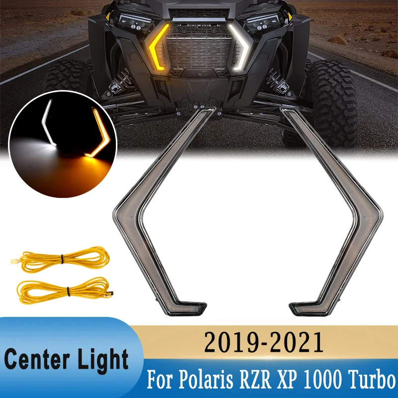 

LED Center Grille Light with Turn Signal Light 6500K Daytime Running Light DRL for Polaris RZR XP 4 1000 Turbo 2019 - 2022