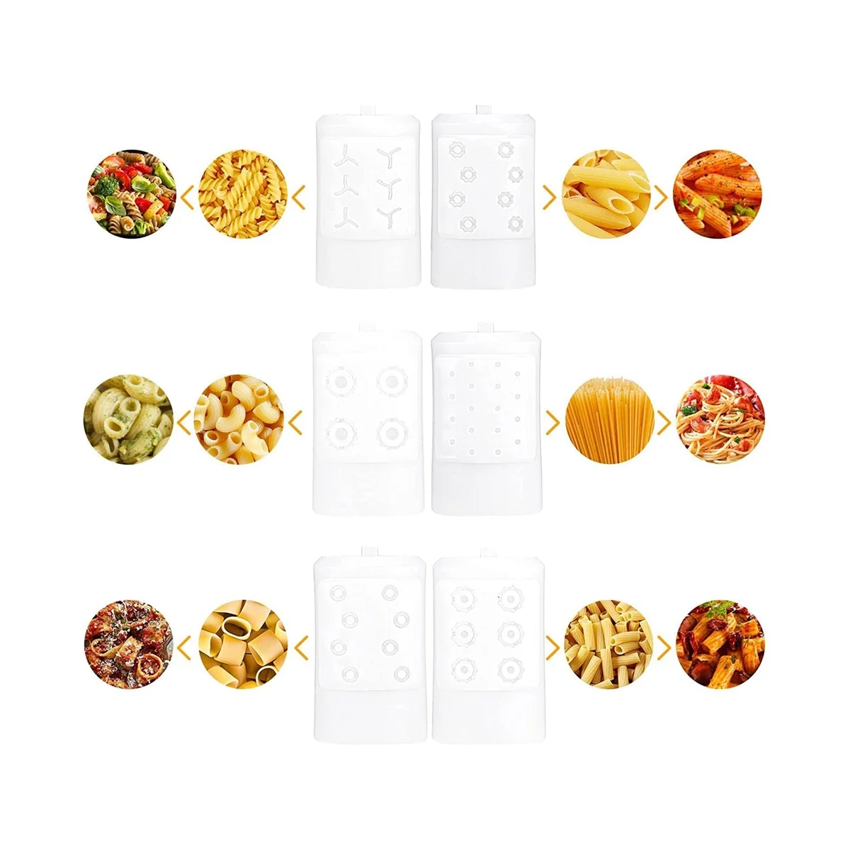 ملحقات خلاط لخلاط الوقوف مع 6 أشكال مختلفة من منفذ المعكرونة مرفق المعكرونة دائم