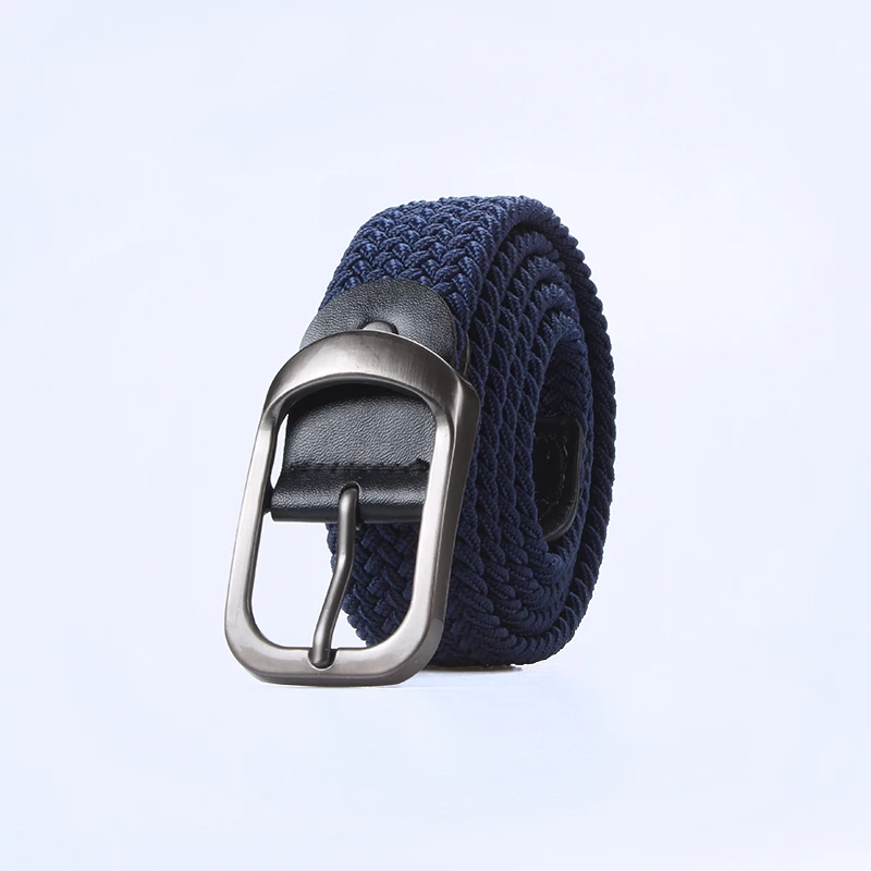 ZLD Men and Women Elastic Fabric Woven Casual Belt Pin Buckle Expandable Stretch canvas Simple and Stylish belt