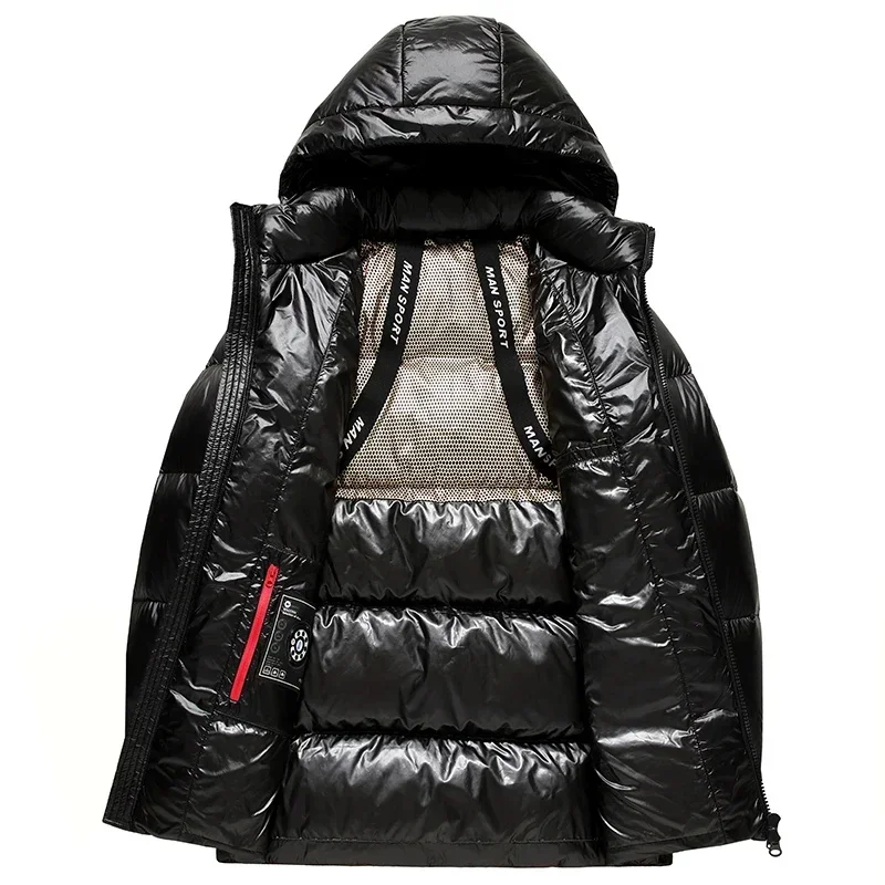 Men's Hooded Down Jacket 2025 Long Coat Luxury Designer Clothing Winter Thickened Cold-Proof Clothes High-Grade Filling