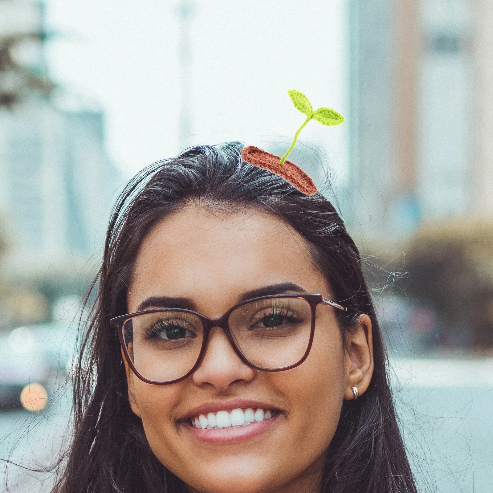 

4 pcs Bean Sprout Clips Cute Hair Accessories Decorative Plant Sprout Clips For Woven Hair Clip For Party Birthday
