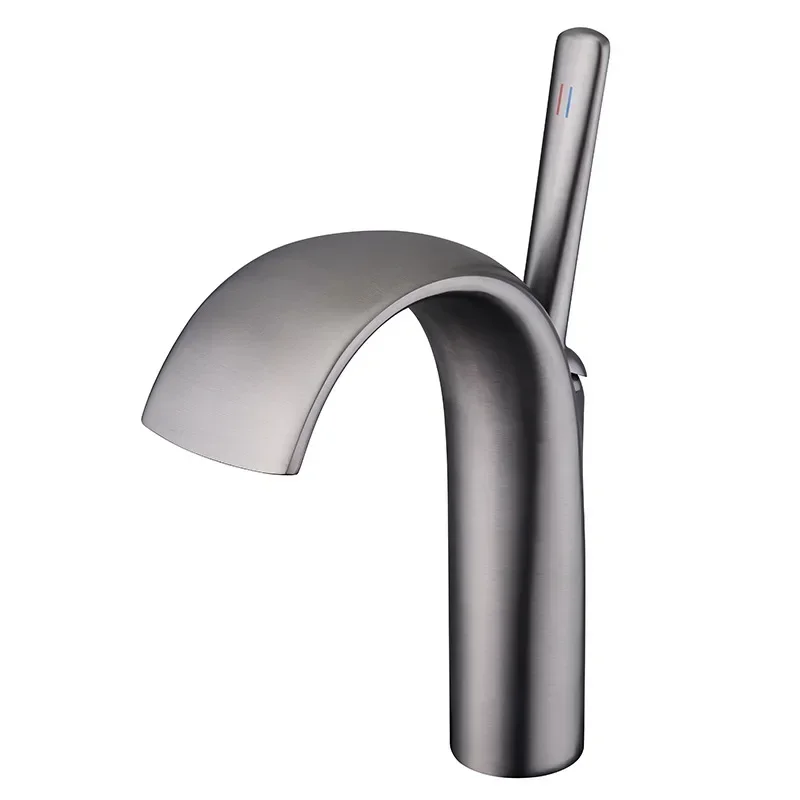 

Creative all-copper hot and cold basin faucet bathroom cabinet basin waterfall washing faucet MT2526