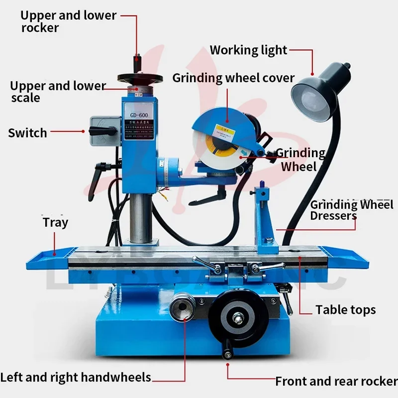 Universal Multifunctional Tools Grinding Machine Turning Grinder GD-600 All Kinds of Welding 3-Sided Milling Cutting Drilling