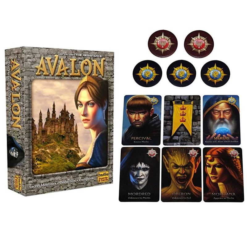 

Avalon Board Game Card Suitable for Gatherings Christmas Parties Friends Drinking and Entertainment Games for Kids Board Game