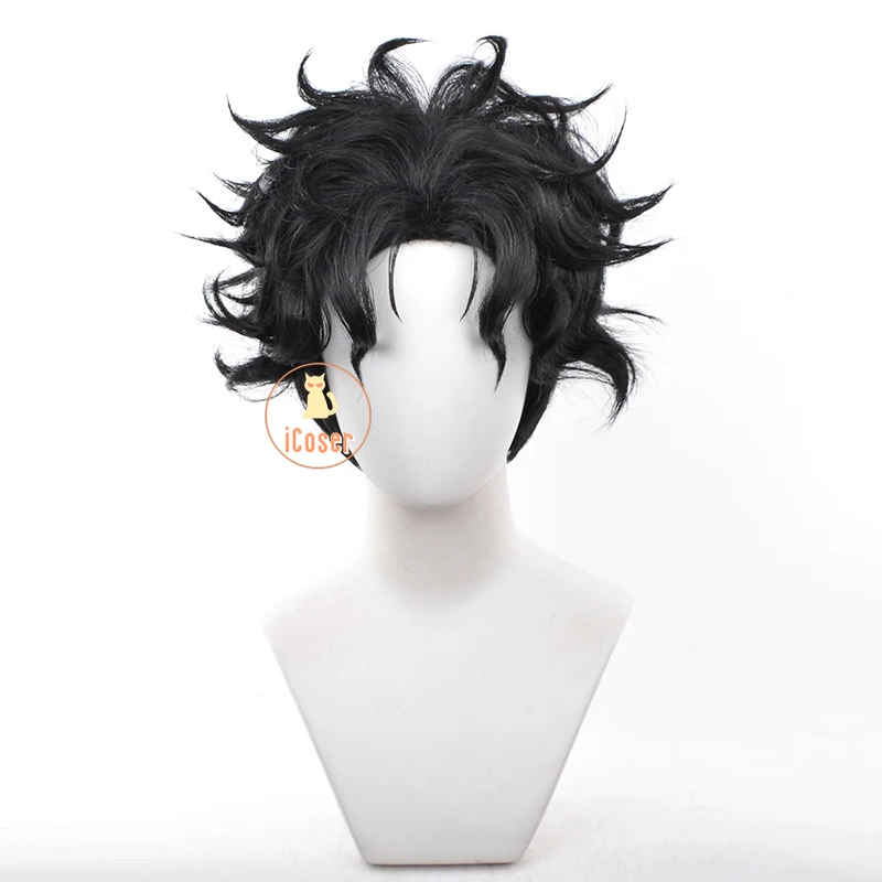 Anime Dandadan Ken Takakura Cosplay Wig Black Curly Short Hair 30cm Okarun Glasses Momo Ayase Halloween Party for Women Men Prop