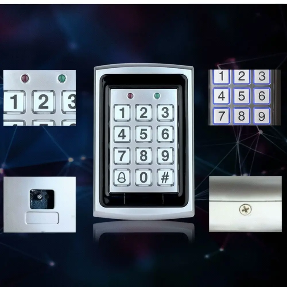Weatherproof Metal RFID Access Control Keypad 125KHz ID Card Reader System For Secure Office Building Door Entry