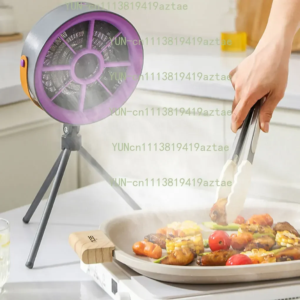 Desktop Range Hood 3 Speeds Adjustment Multi Filtration Kitchen Exhaust Fan Portable Smoke Extractor for Outside Camping Home