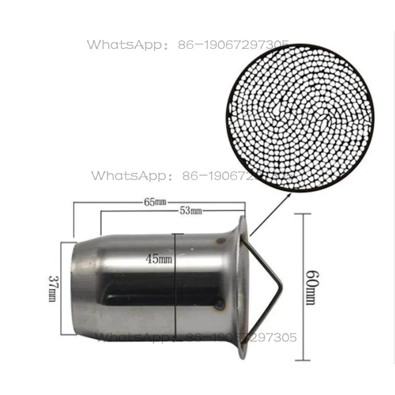 Suitable for motorcycle modification exhaust pipe muffler plug 51mm 60mm caliber honeycomb sound reduction media cancellation