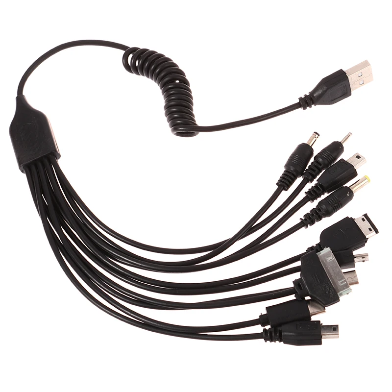 1Pc 10 In 1 USB Multi Pin Cable Charger Universal USB Adapter Cable Data Wire Cord Multifunction Data Transfer Cable