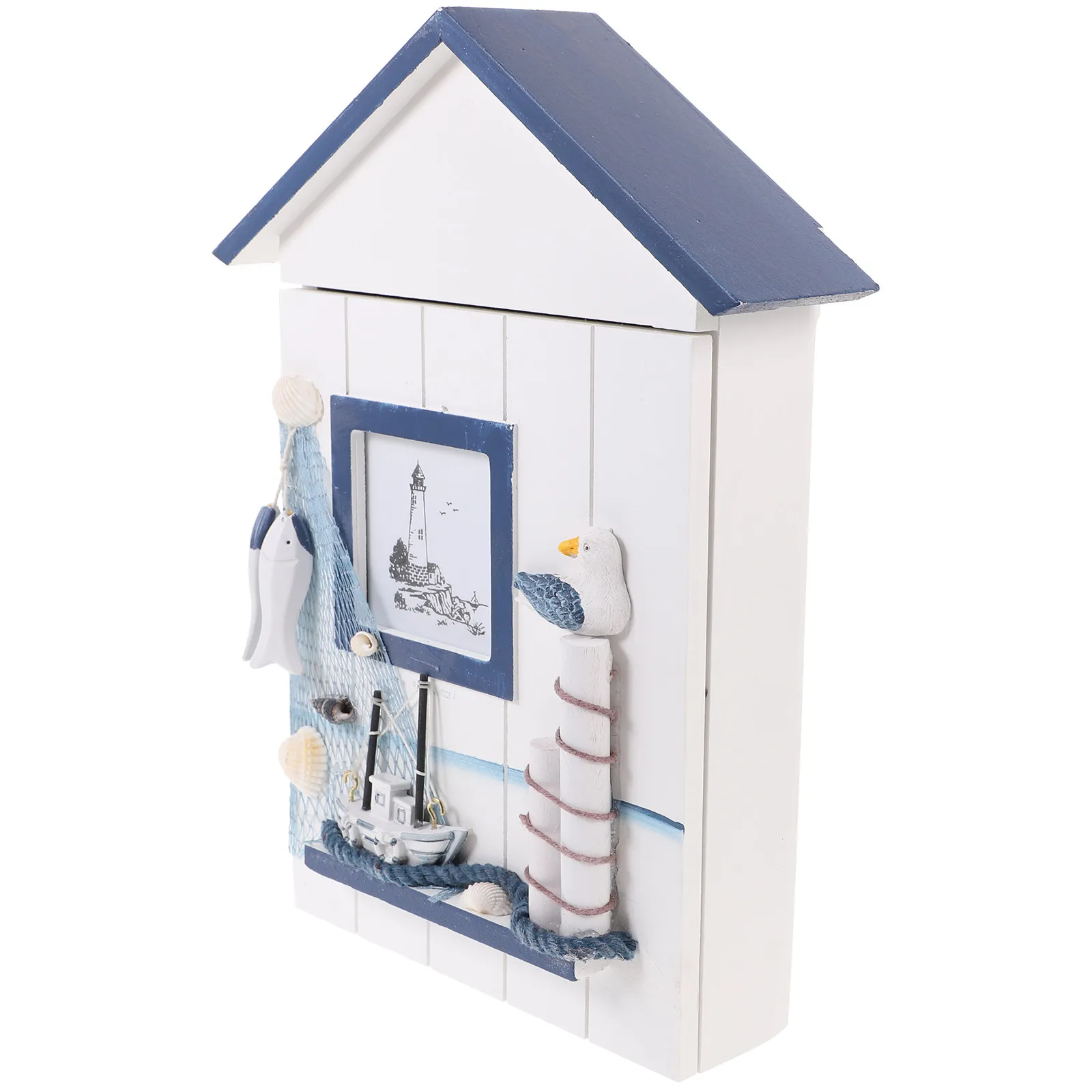 

1Pcs Key Storage Box Pine Material Fine Workmanship Household Organizer Porch Keys Box Desktop Ornament Decorative Storage