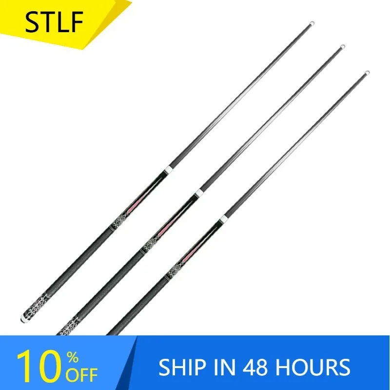 

STLFChinese 12.4mm Black Eight Billiard Pool Cue Stick Single Cue Structure Carbon Fiber Butt 1/2 Split Extension Snooker Billia