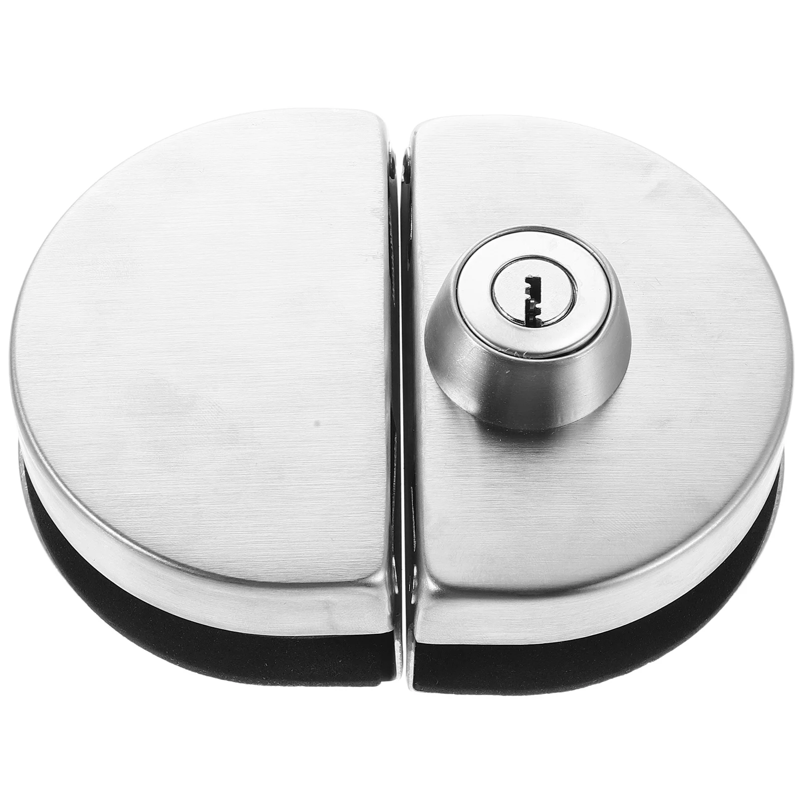 

1Set Glass Door Lock No Drill Stainless Steel Double Sided Swing Lock Key Security Sliding Cabinet Display Case Office Home