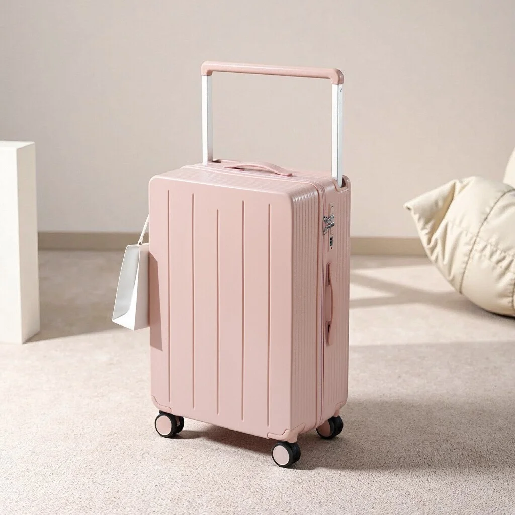 

Новинка 2025: Элегантный чемодан с широкой ручкой, женская маленькая дорожная сумка-кейс 20 дюймов, на молнии, универсальный G