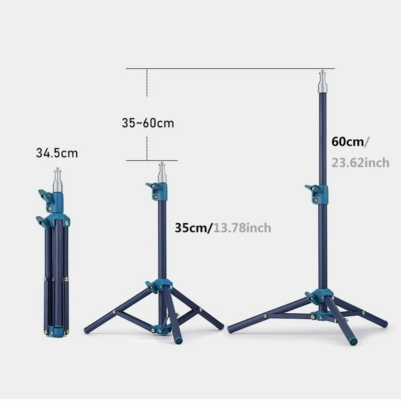 Carbon Steel Mini Tripod with Ball Head Monopod Clip Holder for Mobile Phones Ring Flash Light Stands for Live Streaming Blogger
