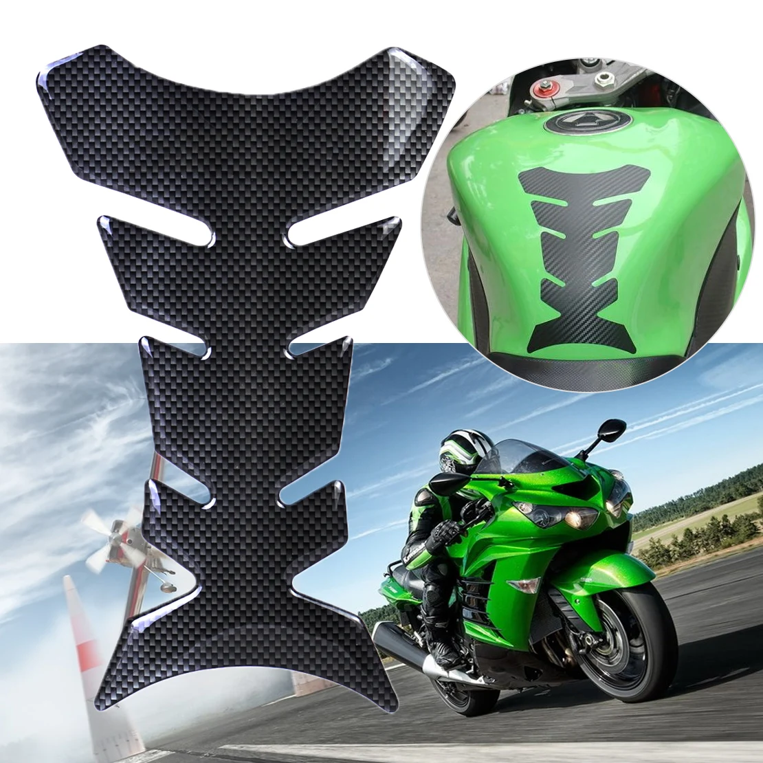 Tank Pad Motorcycle Gas Storage Cover Protector 3D Fishbone Decal Sticker Accessories for 800MT Honda TENEER 700 YZF R9 ...
