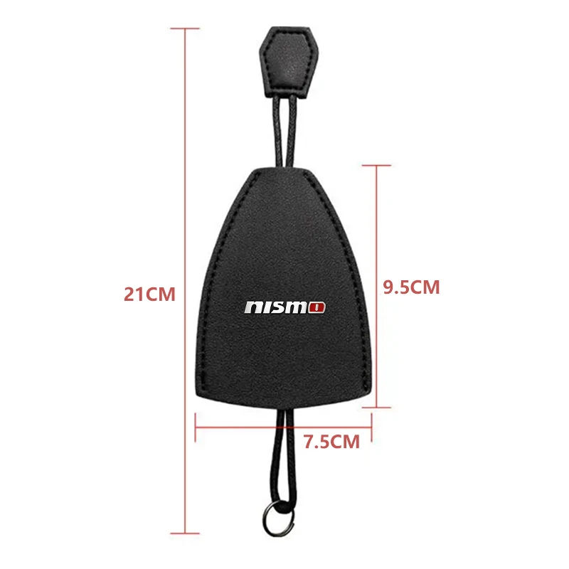 New Leather Keychain Pouch Pull Type PU Leather Key Bag Car Key Holder Case For Nismo Nissan Qashqai Juke X-trail Tiida Teana