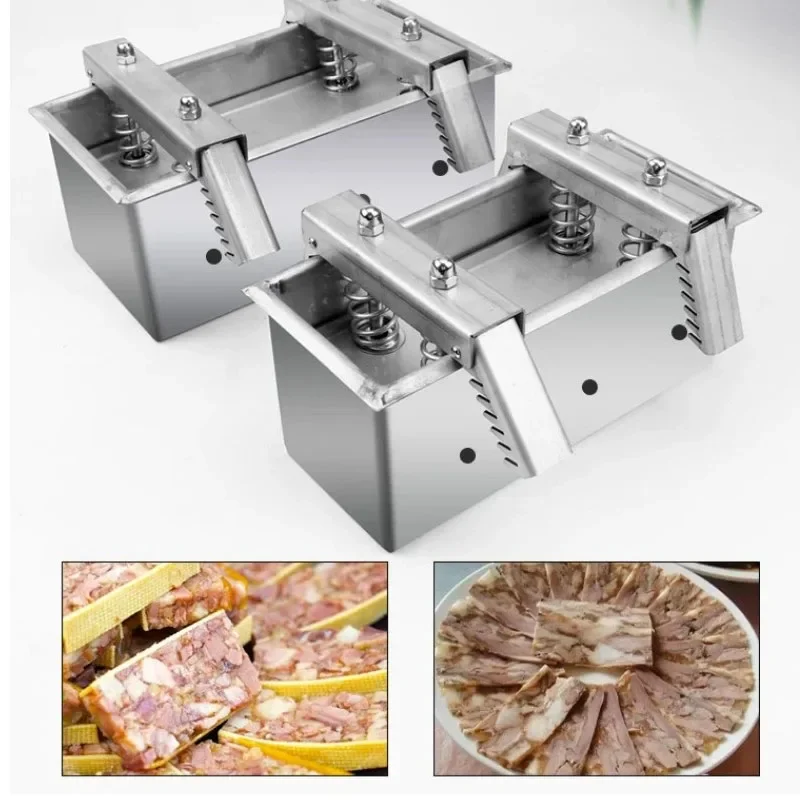 Molde de Aço Inoxidável com Cavidade Dupla para Hambúrgueres e Bifes, Prensa de Mola para Formar Hambúrgueres para Catering, Cantinas e Processamento de Fast Food
