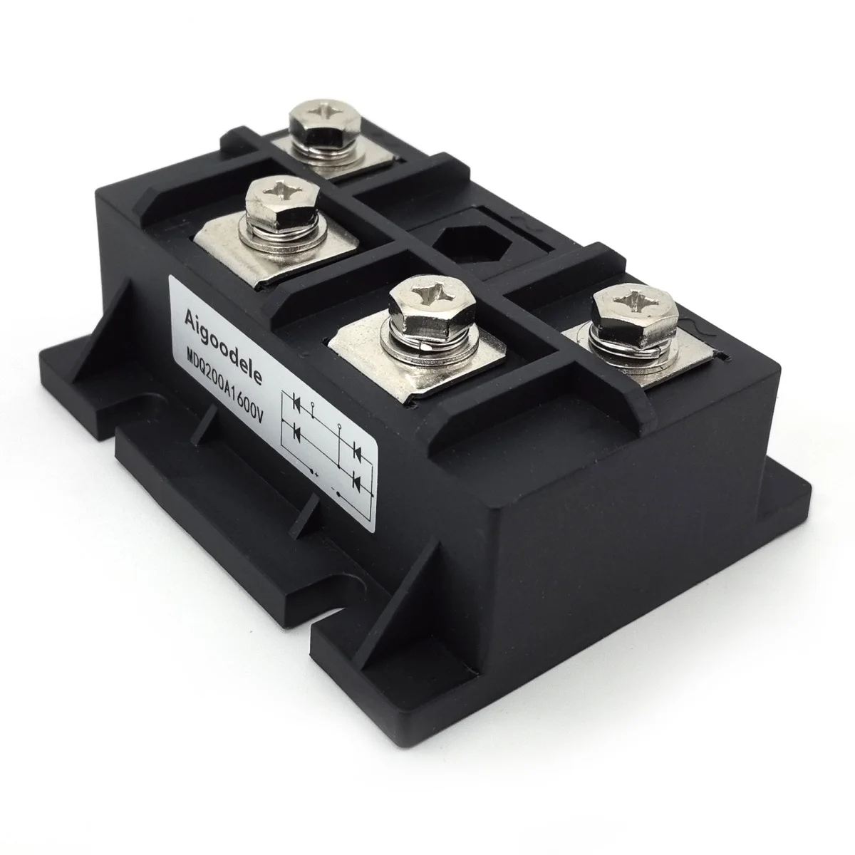 Series Single Phase Bridge Modules MDQ200A 200A Amp 1600V 1-Phase Diode Rectifier Radiator