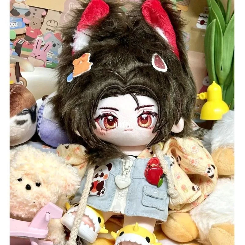 

Anime Role Attribute Wang Yao Handsome Monster Ear Plush Doll Cotton Stuffed Nude Body Dress Up Clothes Plushies Toys 20cm