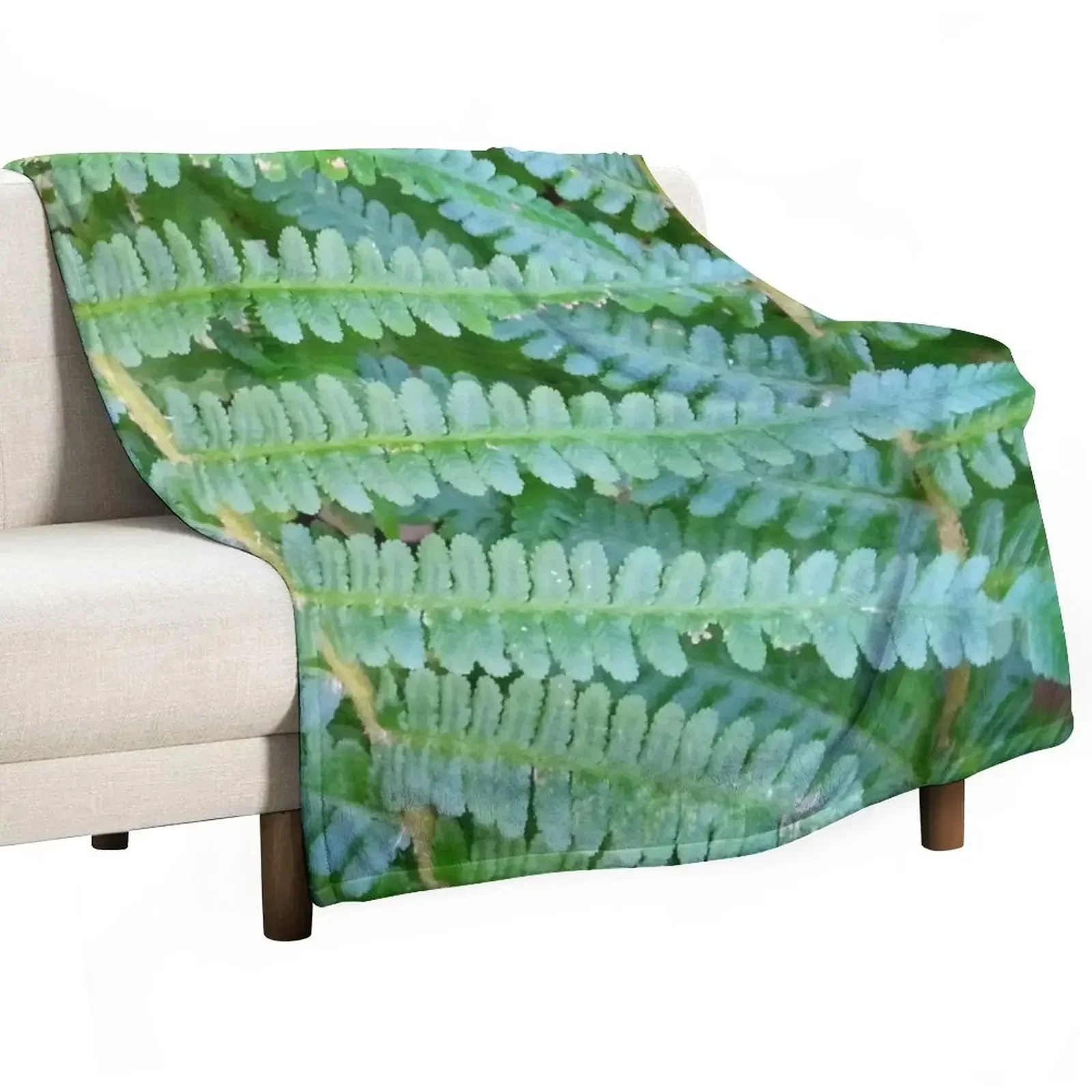 

Green leaves Throw Blanket sofa bed Softest Hairy cosplay anime Blankets