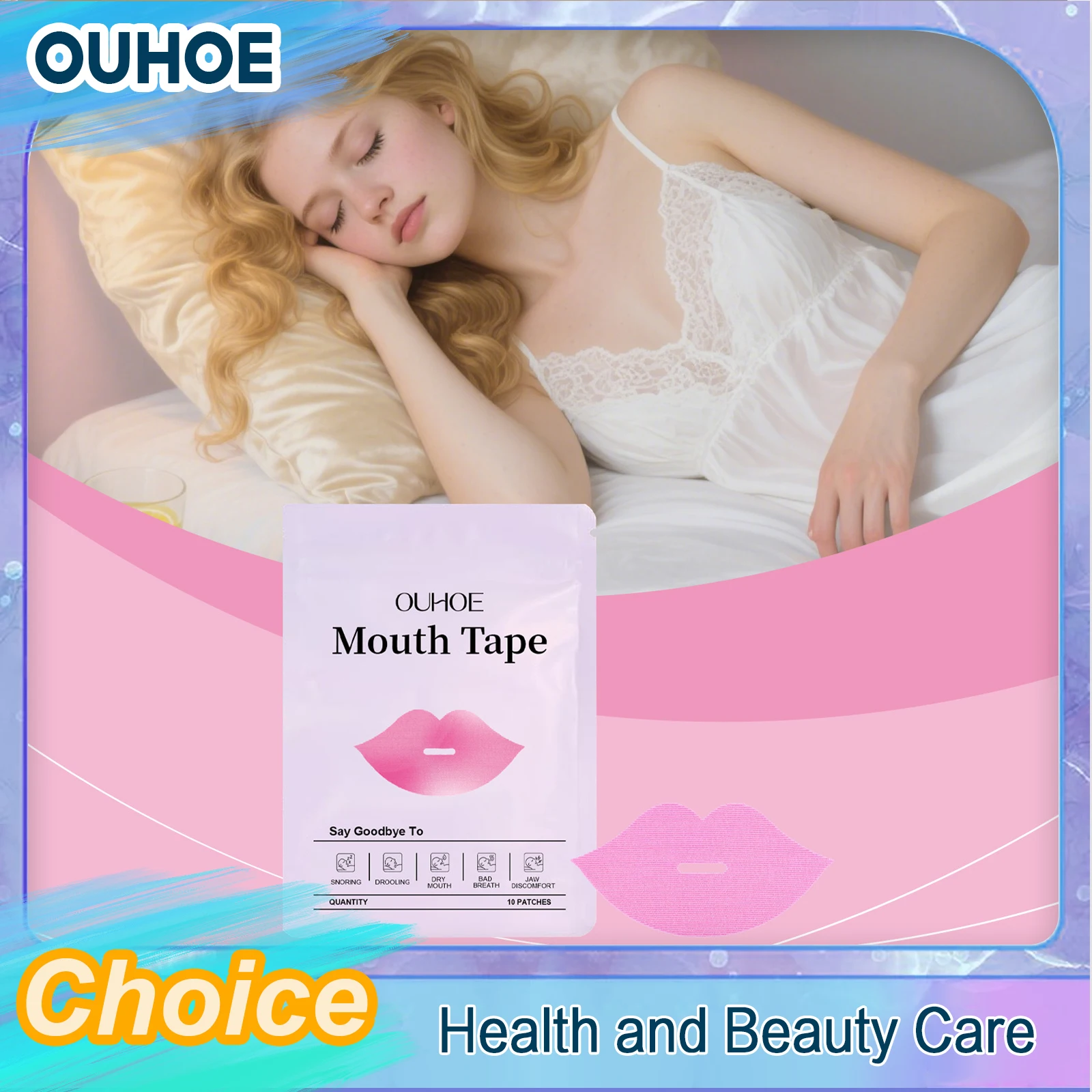 

Anti-Snoring Stickers Improve Night Sleep Lip Patch Reduce Mouth Dry Home Travel Nose Breathing Correction Strips Orthosis Tape