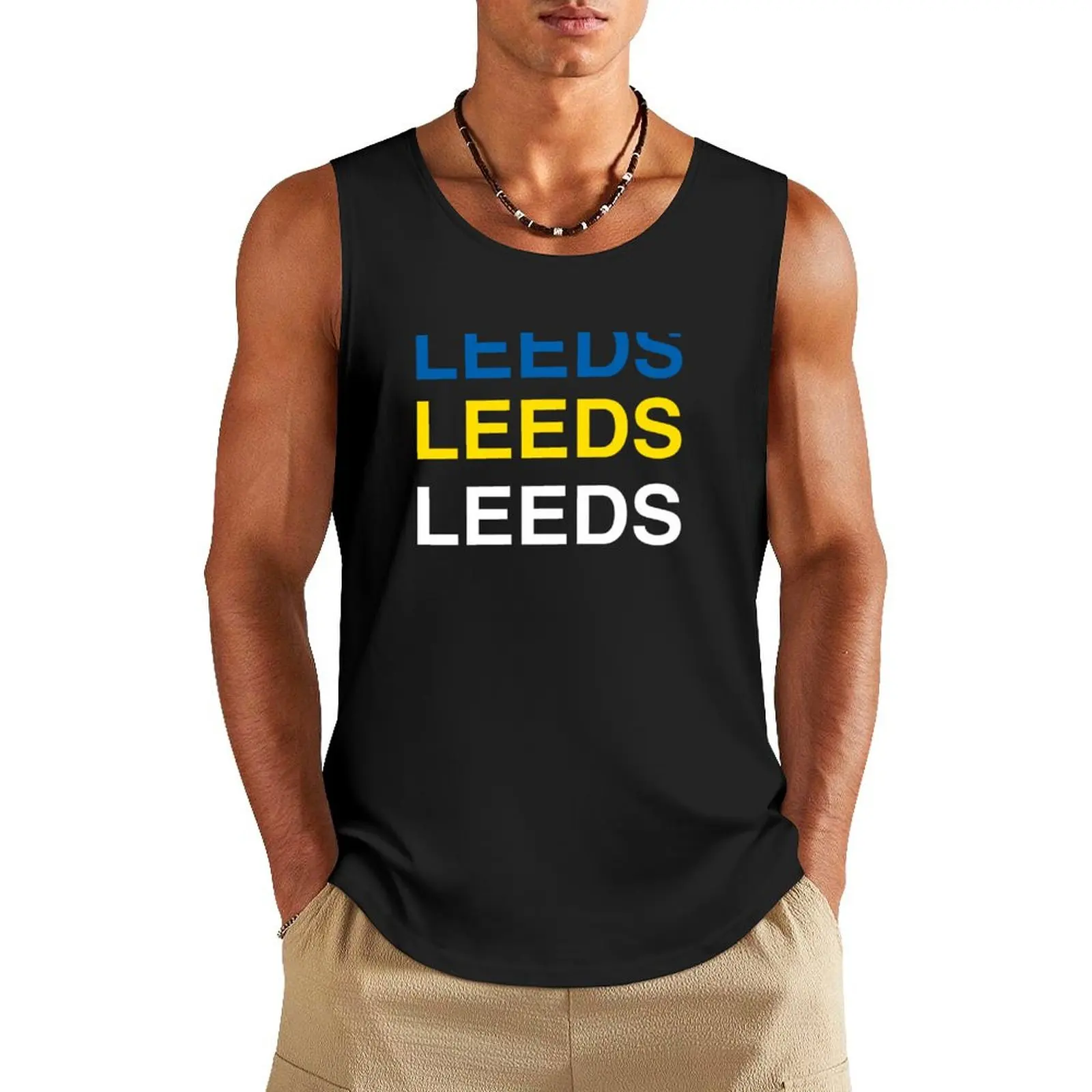 United Leeds color funny gift Tank Top men gym Men's summer clothes 2024 Vest male Man clothes for gym