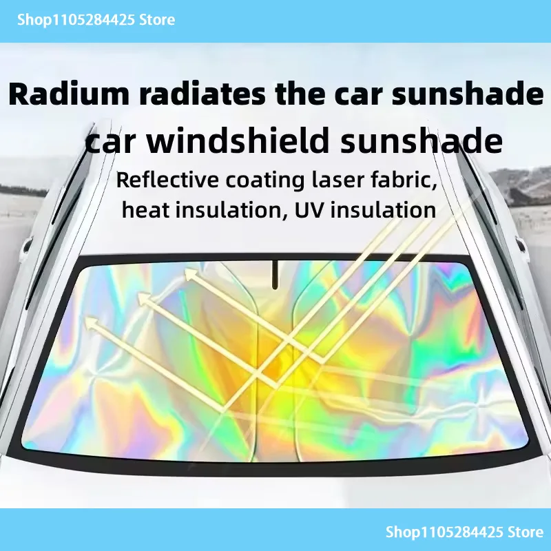 Foldable Aluminum Windshield Sun Shade Anti UV Heat Insulation Cover For Polestar 4 EV Interior Parts