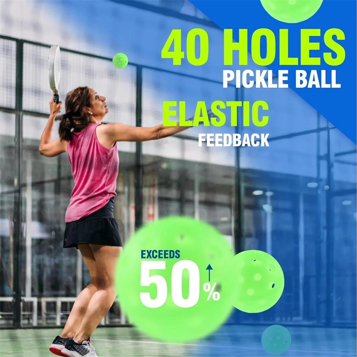 

ABMW-Match Buddy Pickleball Trainer, Pickleball Trainer Ball with String, Easy to Use Pickleball Rebounder for Practice,Blue