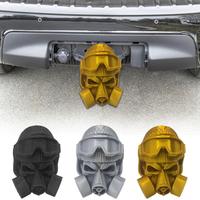 Trailer Hitch Cover With Steel Helmet And Gas Mask 3D Printed Trailer Hitch Ball Cover Prevent Receiver Tube From Rusting