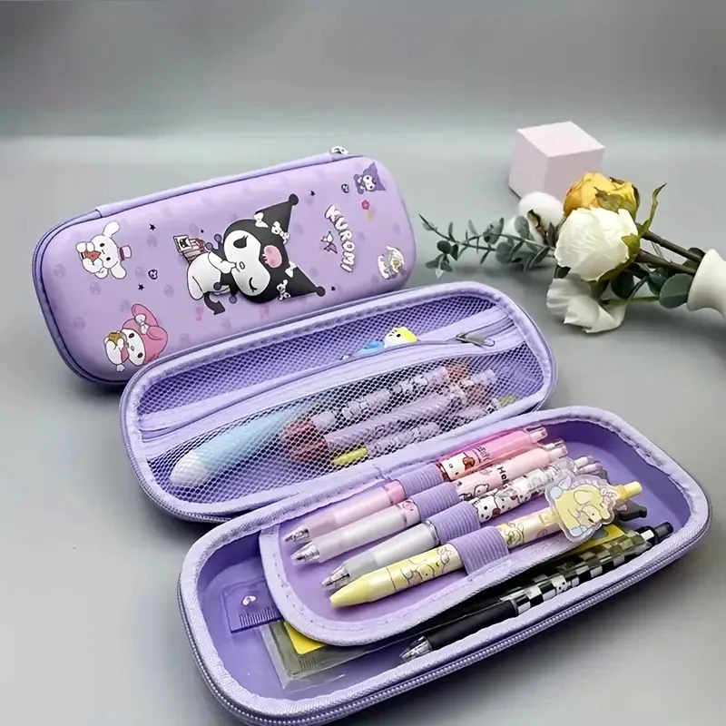 Cinnamoroll Large Capacity Zipper Pencil Case, Durable Multi-Functional Organizer for School & Office Supplies, Pencil Organizer