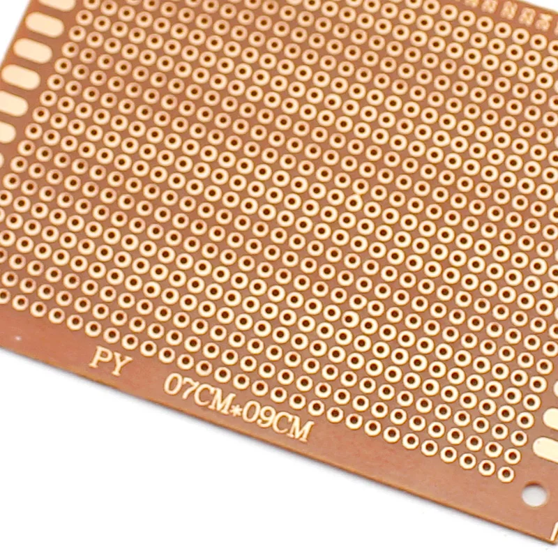 บอร์ด PCB 10ชิ้นแผงวงจรทดลองสากลขนาด7x9ซม. ชุดโพรโทบอร์ด PCB แบบด้านเดียวชุดอิเล็กตรอนแบบ DIY