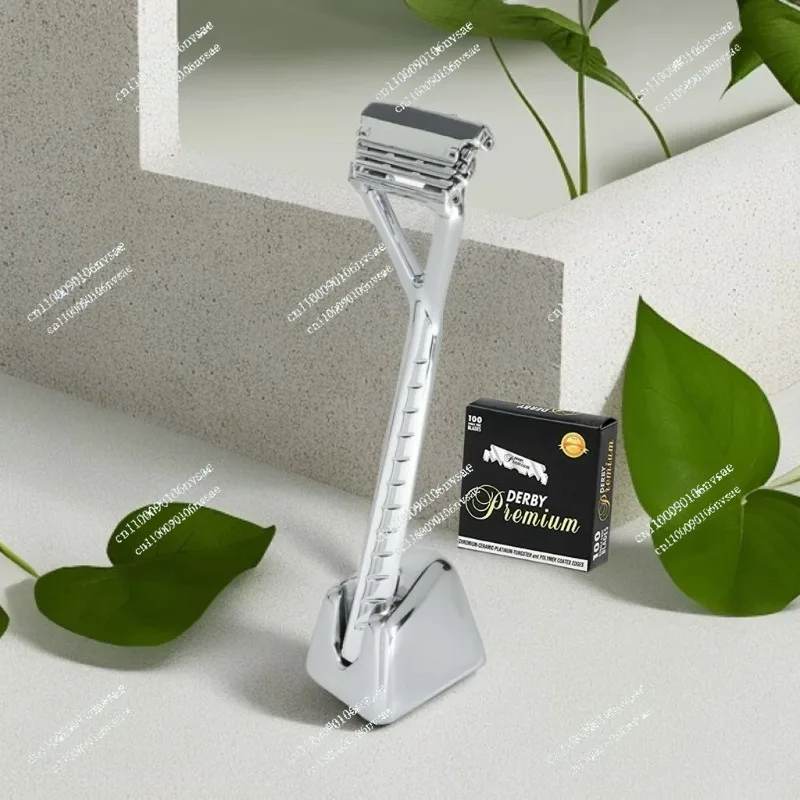 Leaf Shaver Blade Replacement Three-Layer Shaver Bald Head Tool (Stainless Steel)