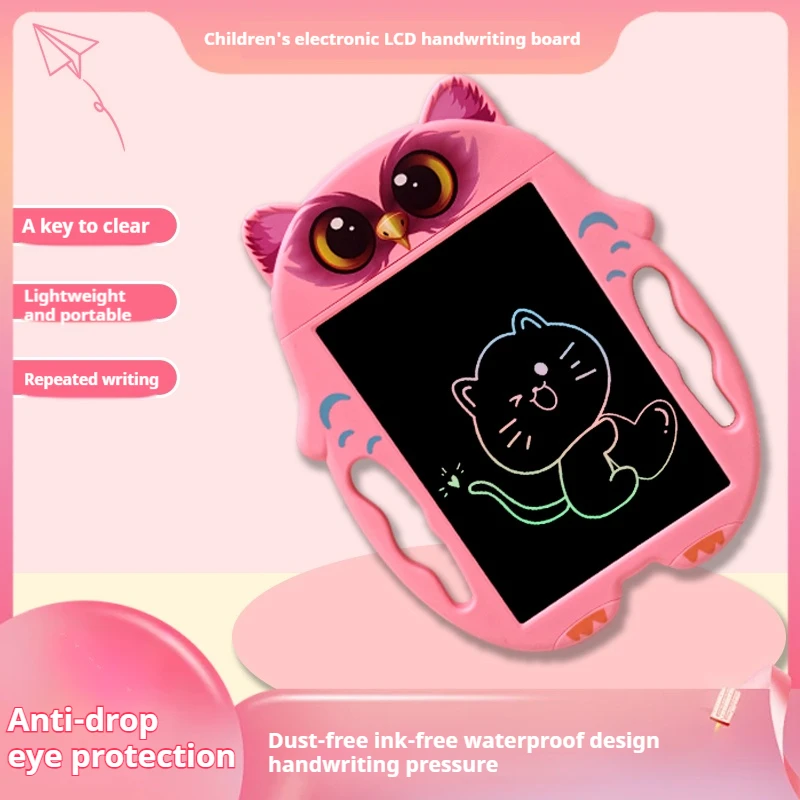 Cartoon Uil LCD Schrijftablet Tekentafel Kinderen Graffiti Schetsblok Speelgoed Handschrift Schoolbord Magische Tekentafel