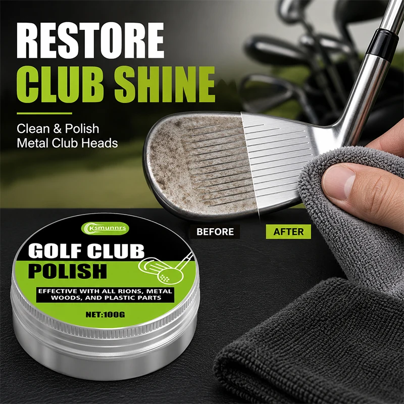 100g Golf Club Care Cream, Metal Polishing Cream for Club Surface Maintenance, Minor Scratch Care and Bright Shine Restoration