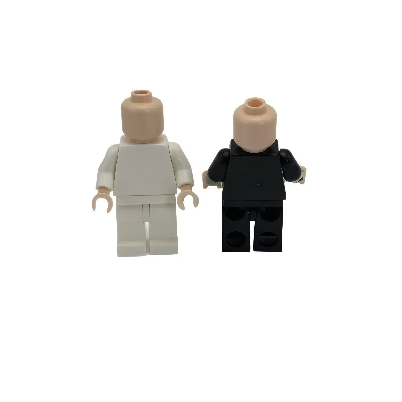 Building Block Figure Solid Color Body Multi-color Small Particles with Skin Color Arm and Head Parts for Kid DIY Building Block view 5