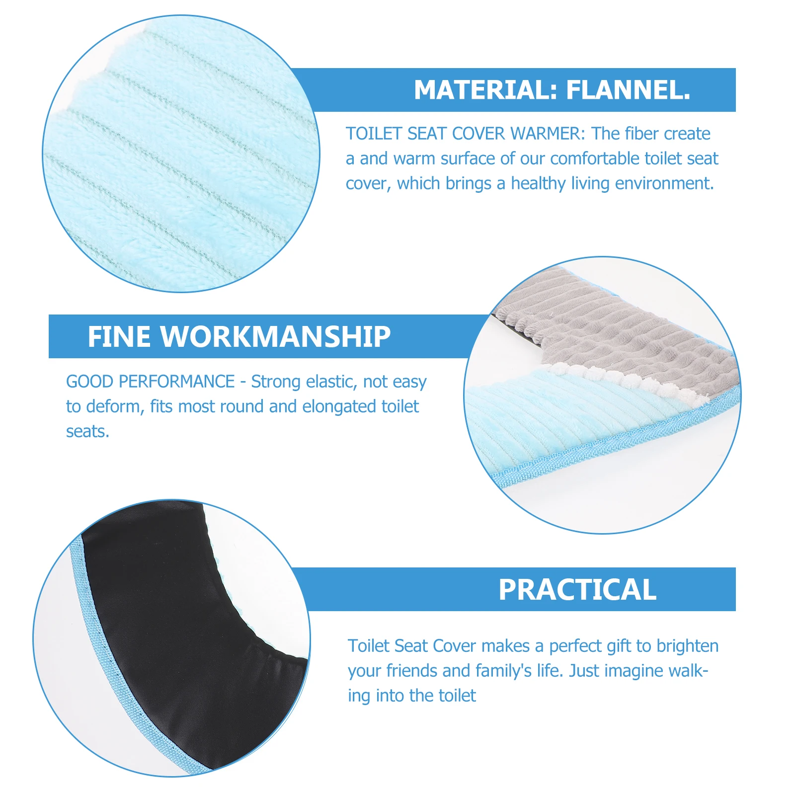 

Seat Cover Corduroy Stripe Thickened Warm Winter Toilet Cushion Home Use Waterproof Soft Elastic Seat Pad For Round Elongated